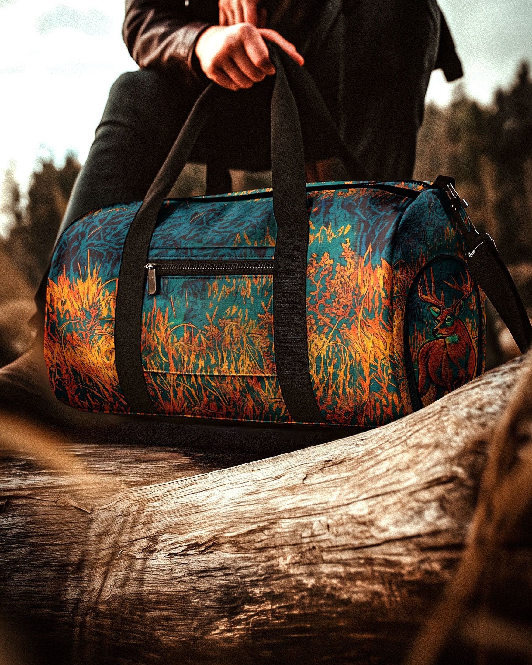DEER FOREST PAINTING TRAVELLING BAG - YHHG1209255