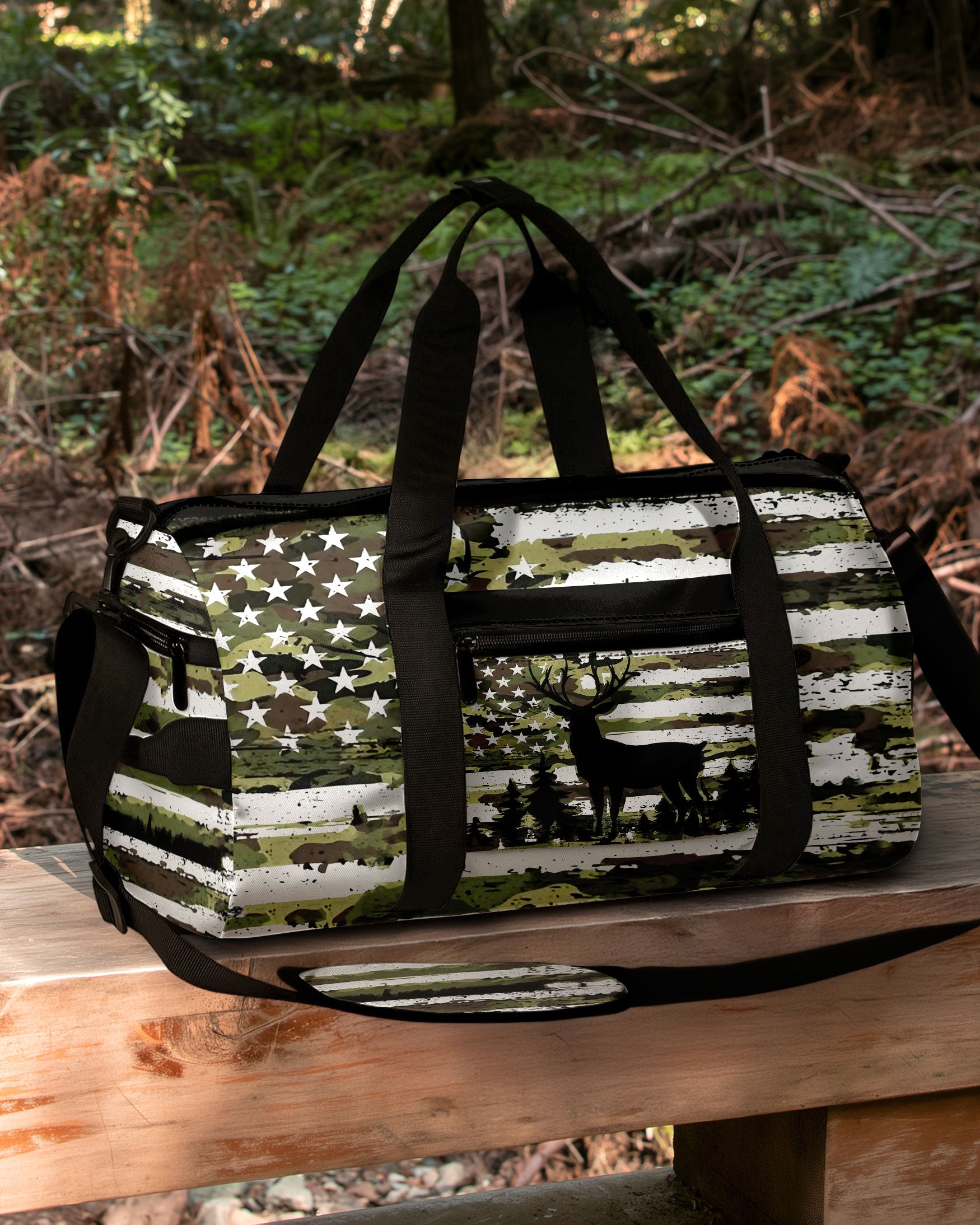 DEER FOREST CAMO FLAG TRAVELLING BAG - YHLN0809255