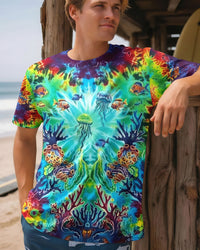 NEON PSYCHEDELIC UNDERSEA ALL OVER PRINT - YHLN2901262