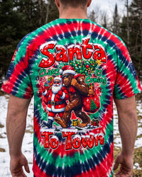SANTA CLAUS IS COMING TO TOWN BIGFOOT CHRISTMAS SWIRL ALL OVER PRINT - TYQY1410267