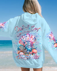 JUST A GIRL WHO LOVES SEASHELLS ALL OVER PRINT - YHKD1303243
