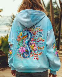 SMELL THE SEA AND FEEL THE SKY SEAHORSE ALL OVER PRINT - TYTD1008242