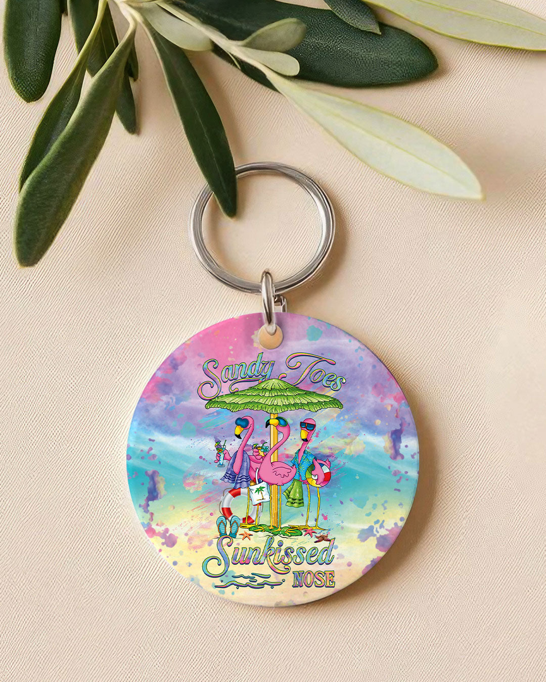 SANDY TOES SUNKISSED NOSE FLAMINGO ORNAMENT & KEYCHAIN - YHHG1009255