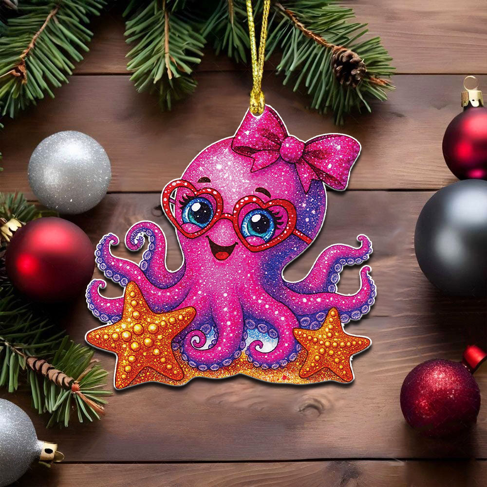 GLOWING PINK OCTOPUS ORNAMENT & KEYCHAIN - YHHG1609255