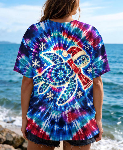 CHRISTMAS OCEAN TURTLE SWIRL ALL OVER PRINT - YHHG1310263