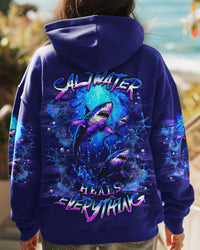 SALTWATER HEALS EVERYTHING SHARK ALL OVER PRINT - TLNZ0411241