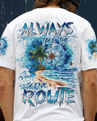 ALWAYS TAKE THE SCENIC ROUTE ALL OVER PRINT - TLNZ2704242