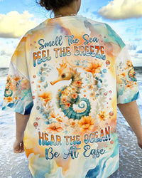 SMELL THE SEA FEEL THE BREEZE SEAHORSE ALL OVER PRINT - TLNZ1007243