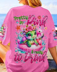 PRETTY IN PINK TURTLE ALL OVER PRINT - TYQY2207242