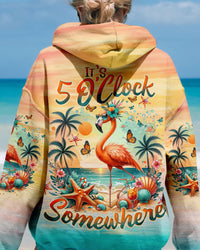 IT'S 5 O'CLOCK SOMEWHERE FLAMINGO ALL OVER PRINT - TLNO1602244