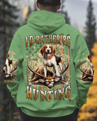 I'D RATHER BE HUNTING DEER FOXHOUND DOG ALL OVER PRINT - TLNZ2711242