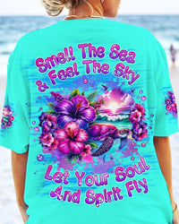 SMELL THE SEA AND FEEL THE SKY TURTLE ALL OVER PRINT - TLNZ1707243