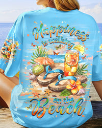 HAPPINESS IS WALKING ON THE BEACH ALL OVER PRINT - YHHG2905243
