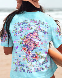 SMELL THE SEA FEEL THE BREEZE SEAHORSE ALL OVER PRINT - YHHG1807244
