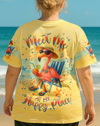 MEET ME AT MY HAPPY PLACE FLAMINGO ALL OVER PRINT - YHHG1205252