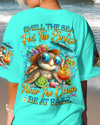 SMELL THE SEA FEEL THE BREEZE TURTLE ALL OVER PRINT - TYQY0305245