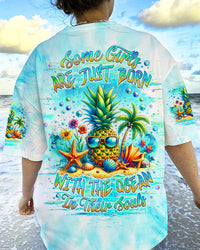 SOME GIRLS ARE JUST BORN PINEAPPLE ALL OVER PRINT - TLNZ1405245