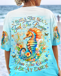 SMELL THE SEA FEEL THE BREEZE SEAHORSE ALL OVER PRINT - YHHG0706241