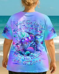 SMELL THE SEA FEEL THE BREEZE TURTLE ALL OVER PRINT - YHHG1405252