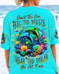SMELL THE SEA FEEL THE BREEZE DOLPHIN ALL OVER PRINT - TLNZ2406243