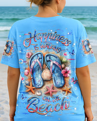 HAPPINESS IS WALKING ON THE BEACH ALL OVER PRINT - YHHG2504253