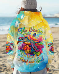 THE OCEAN HEALS THE HEART MIND AND SOUL TURTLE ALL OVER PRINT - TLNZ1702254