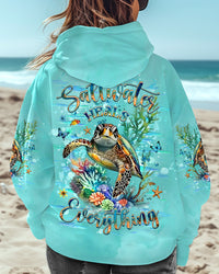 SALTWATER HEALS EVERYTHING TURTLE ALL OVER PRINT - YHHG0702254