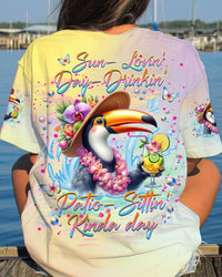SUN LOVIN' DAY DRINKIN' TOUCAN BIRD ALL OVER PRINT - TLNZ1106243