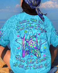 SMELL THE SEA FEEL THE BREEZE TURTLE ALL OVER PRINT - YHHG2406243