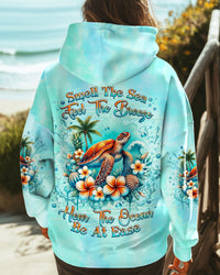 SMELL THE SEA FEEL THE BREEZE TURTLE ALL OVER PRINT - TLNZ1701254