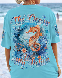 THE OCEAN IS MY POTION SEAHORSE ALL OVER PRINT - TYQY1403245