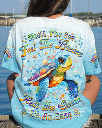 SMELL THE SEA FEEL THE BREEZE TURTLE ALL OVER PRINT - YHHG1007244