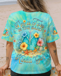 I'M A TOES IN THE SAND KINDA GIRL FLIP FLOPS TIE DYE ALL OVER PRINT - TLNZ2804252