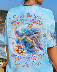 SMELL THE SEA FEEL THE BREEZE TURTLE ALL OVER PRINT - TLNZ0508242