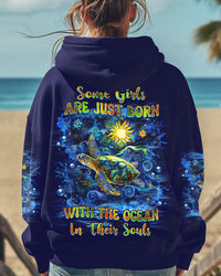 SOME GIRLS ARE JUST BORN TURTLE ALL OVER PRINT - TLNZ0912243