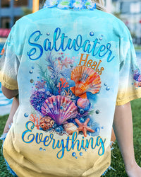 SALTWATER HEALS EVERYTHING SEASHELLS ALL OVER PRINT - TYQY1803241