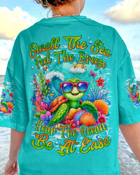 SMELL THE SEA FEEL THE BREEZE TURTLE ALL OVER PRINT - TYQY2805244