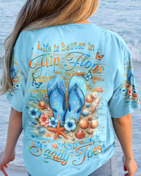 LIFE IS BETTER IN FLIP-FLOPS AND SANDY TOES ALL OVER PRINT - YHHG0804242