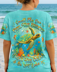 SMELL THE SEA FEEL THE BREEZE TURTLE ALL OVER PRINT - YHHG1505253