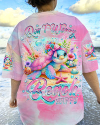 DON'T WORRY BEACH HAPPY TURTLE ALL OVER PRINT - TLNZ1305242