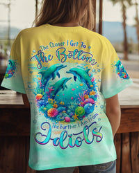 THE CLOSER I GET TO THE BOTTOM DOLPHIN ALL OVER PRINT - TLNZ0708242