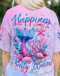HAPPINESS COMES IN SALTY WATER MERMAID ALL OVER PRINT - TYQY2603246