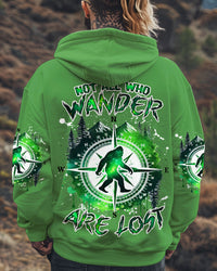 (HOT DEAL) NOT ALL WHO WANDER ARE LOST BIGFOOT COMPASS  ALL OVER PRINT - TLNZ1211244