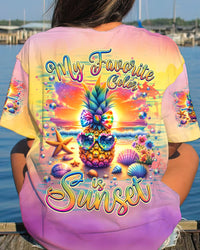 MY FAVORITE COLOR IS SUNSET PINEAPPLE ALL OVER PRINT - TLNZ0306241