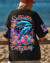 SALTWATER HEALS EVERYTHING DOLPHIN ALL OVER PRINT   - TLNZ1703254