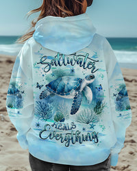 SALTWATER HEALS EVERYTHING TURTLE ALL OVER PRINT - YHHG0301253