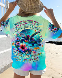 SMELL THE SEA FEEL THE BREEZE TURTLE ALL OVER PRINT - TLNO1504253