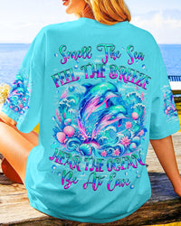 SMELL THE SEA FEEL THE BREEZE DOLPHINS ALL OVER PRINT - TYQY2707241