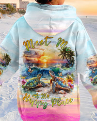 MEET ME AT MY HAPPY PLACE TURTLE ALL OVER PRINT - TLPQ0403242