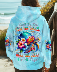 SMELL THE SEA FEEL THE BREEZE TURTLE ALL OVER PRINT - TLNZ2608242
